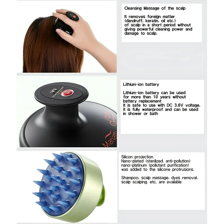 Mariatti Scalp Massager SO-405 – Wireless Electric Scalp Care Device
