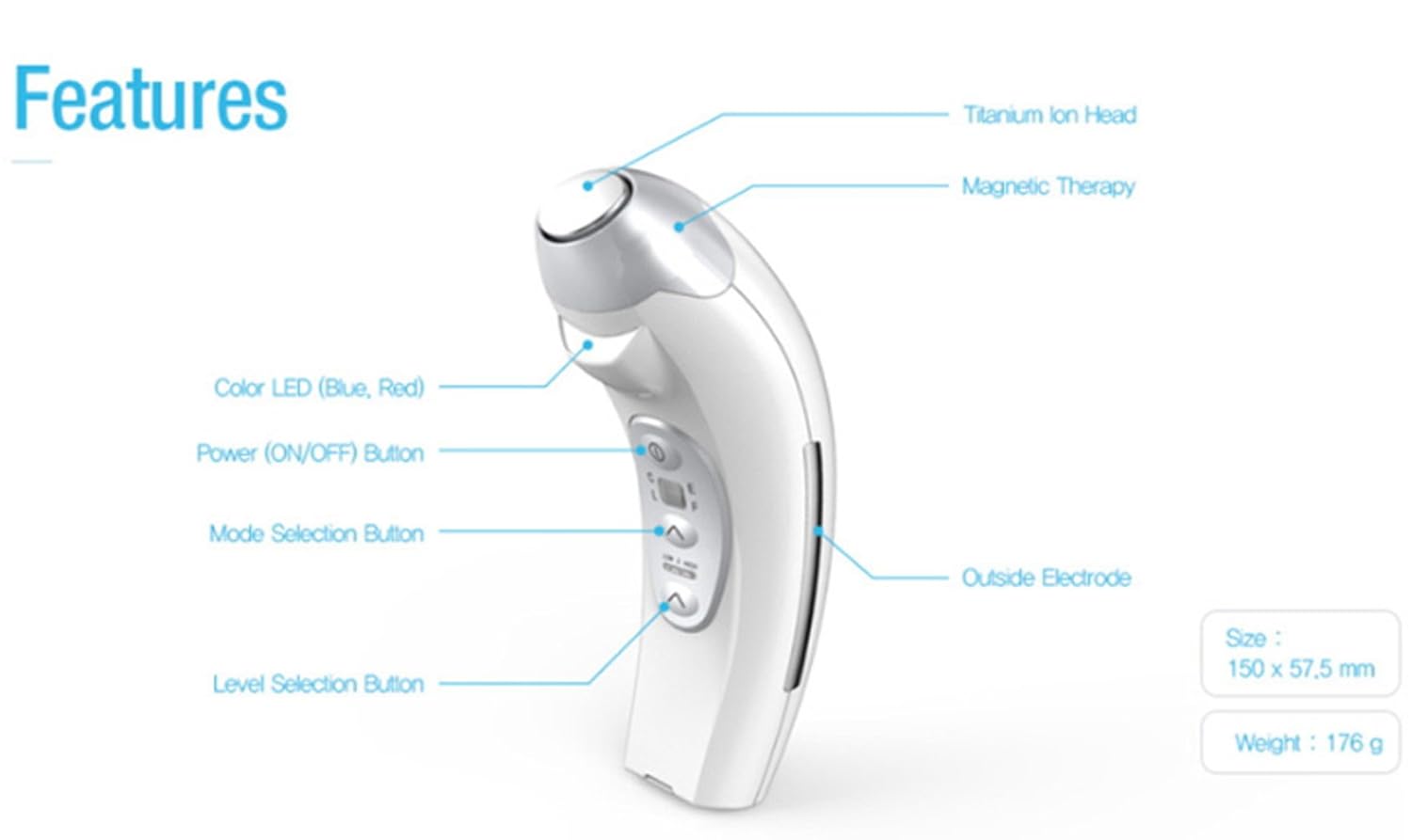 VANAV UP5 Facial Massager Device – 5-in-1 Galvanic Skin Care Solution