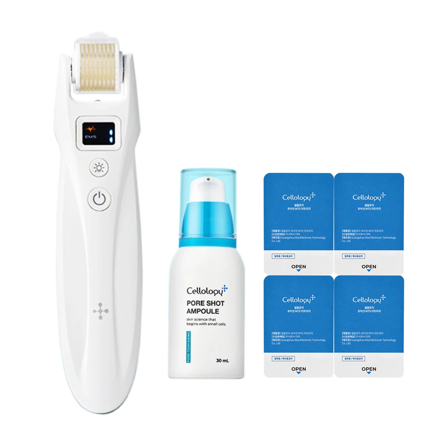 Cellology Pore Shot MTS Set  (MTS Device + Ampoule 30ml + 4 Cartridges)