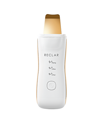 RECLAR RITUAL PEELER PLUS 24K GOLD - Advanced 3-in-1 Skincare Device with Ultrasonic Peeling, Galvanic Therapy &amp; LED Light