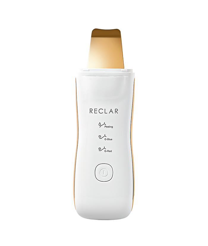 RECLAR RITUAL PEELER PLUS 24K GOLD - Advanced 3-in-1 Skincare Device with Ultrasonic Peeling, Galvanic Therapy &amp; LED Light