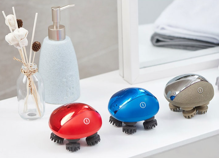 Tenminds Breo Scalp Stone Massager (Red) - Relax. Refresh. Revitalize Your Scalp