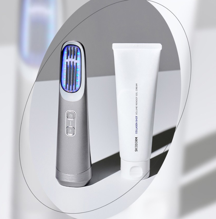 SKEDERM Volium High-Frequency Beauty Device + Collagen Gel Cream 2-Piece Set